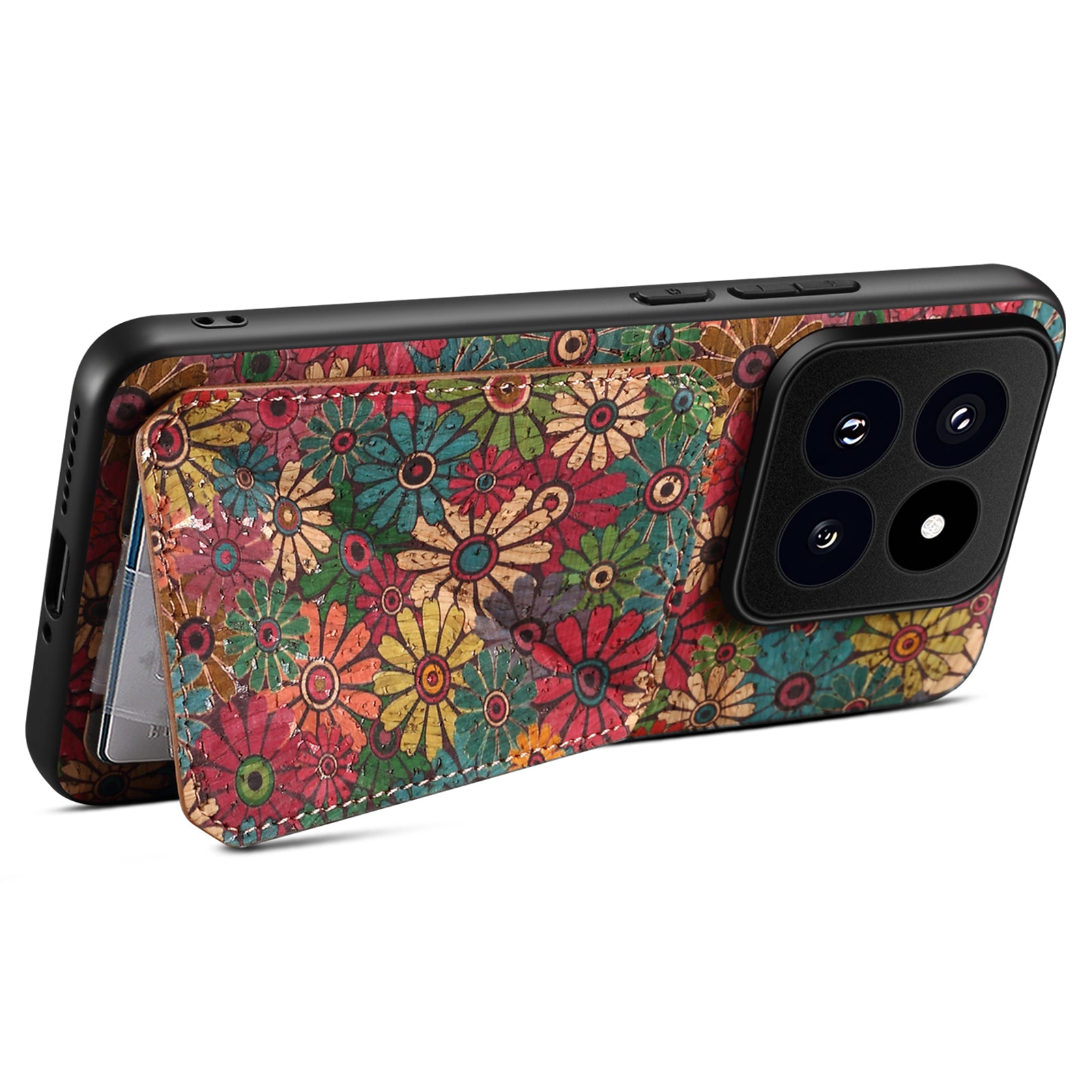 For Xiaomi 14 Pro Cell Phone Case Kickstand Card Holder Leather Drop Protection Cover