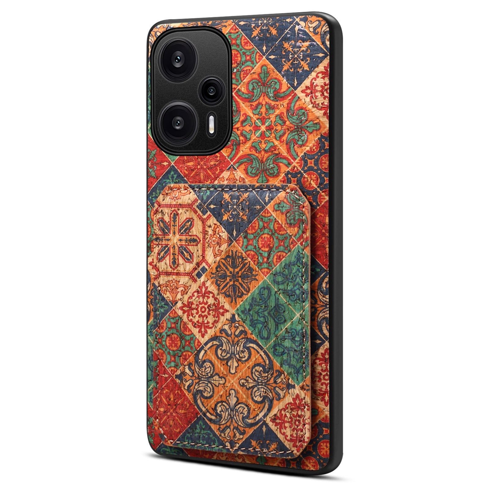 For Xiaomi Redmi Note 12 Turbo / Poco F5 5G Phone Case Flower Pattern Card Holder Cover