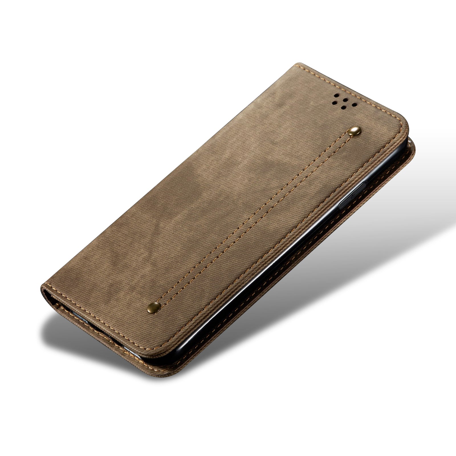 For Oppo Reno11 F 5G / F25 Pro 5G Magnetic Phone Case Jeans Cloth Texture Stand View Cover