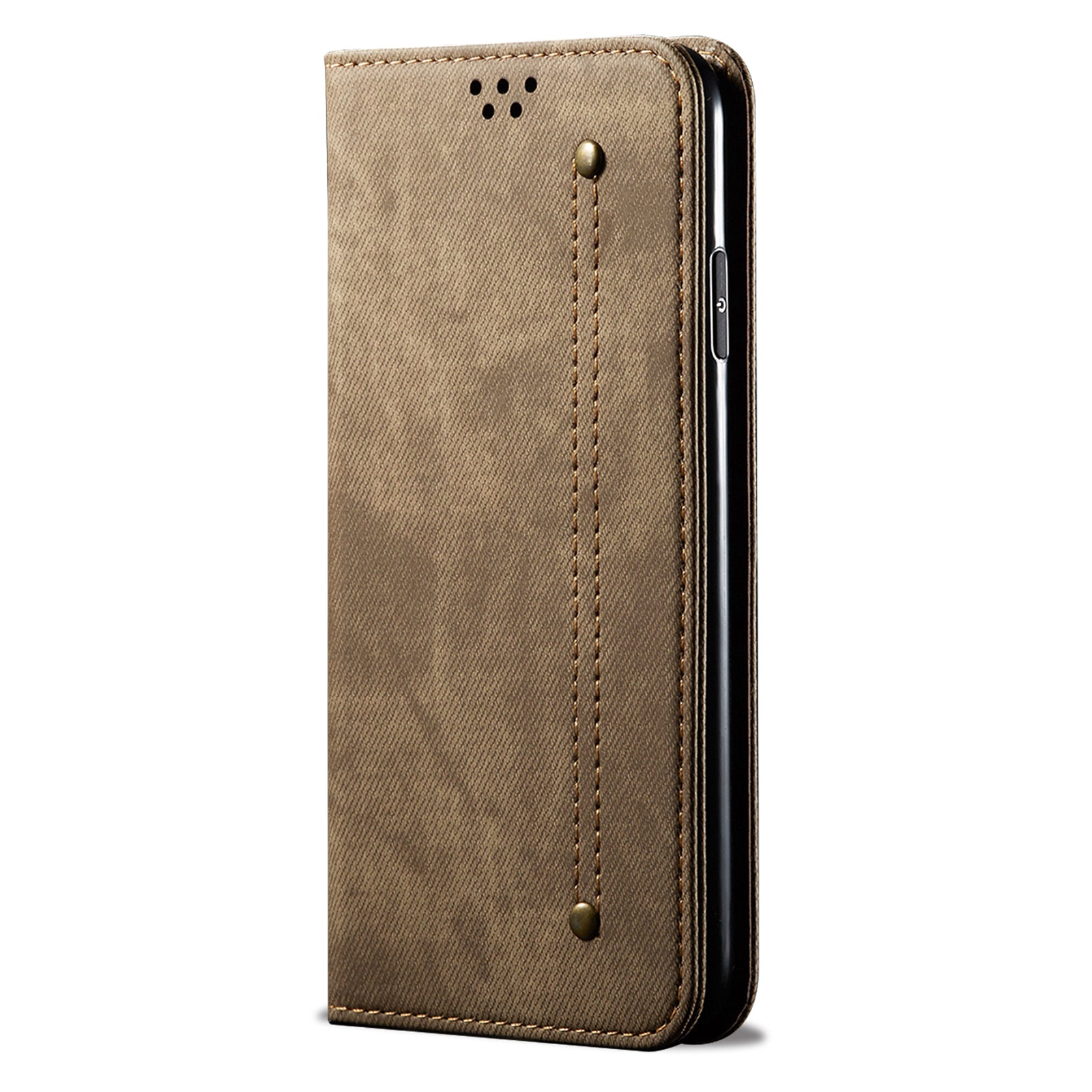For Oppo Reno11 F 5G / F25 Pro 5G Magnetic Phone Case Jeans Cloth Texture Stand View Cover