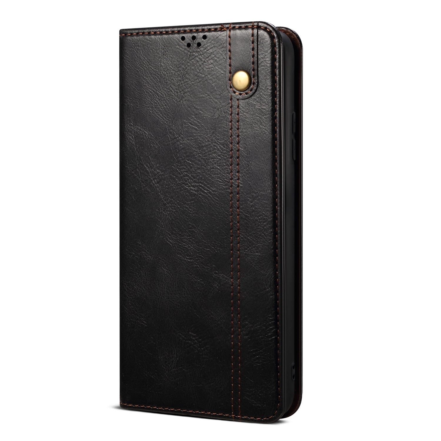 For Realme 12 Pro 5G / 12 Pro+ 5G Case Waxy Crazy Horse Texture Folio Stand Phone Cover