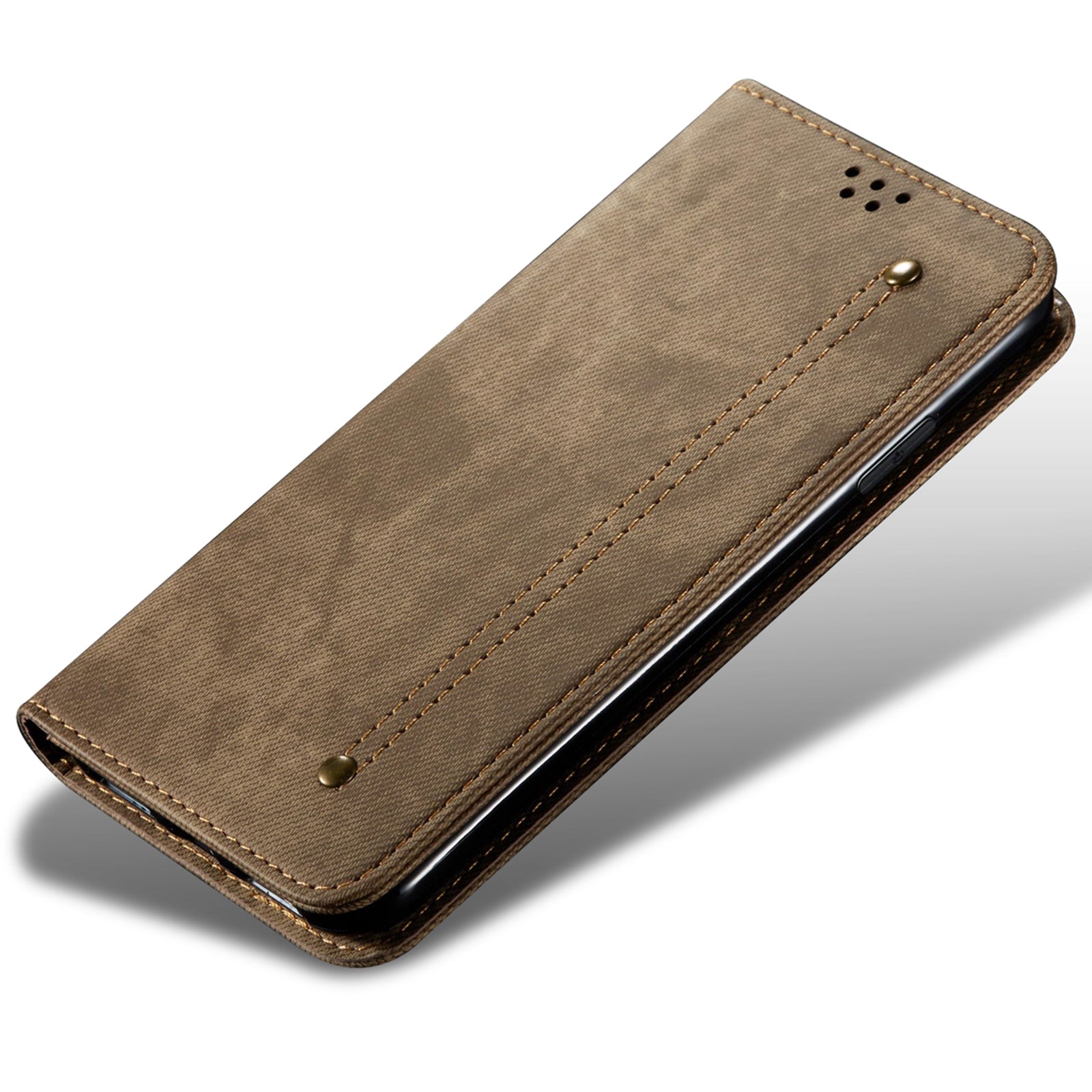For Realme 12 Pro 5G / 12 Pro+ 5G Case Leather Jeans Cloth Texture Cell Phone Cover