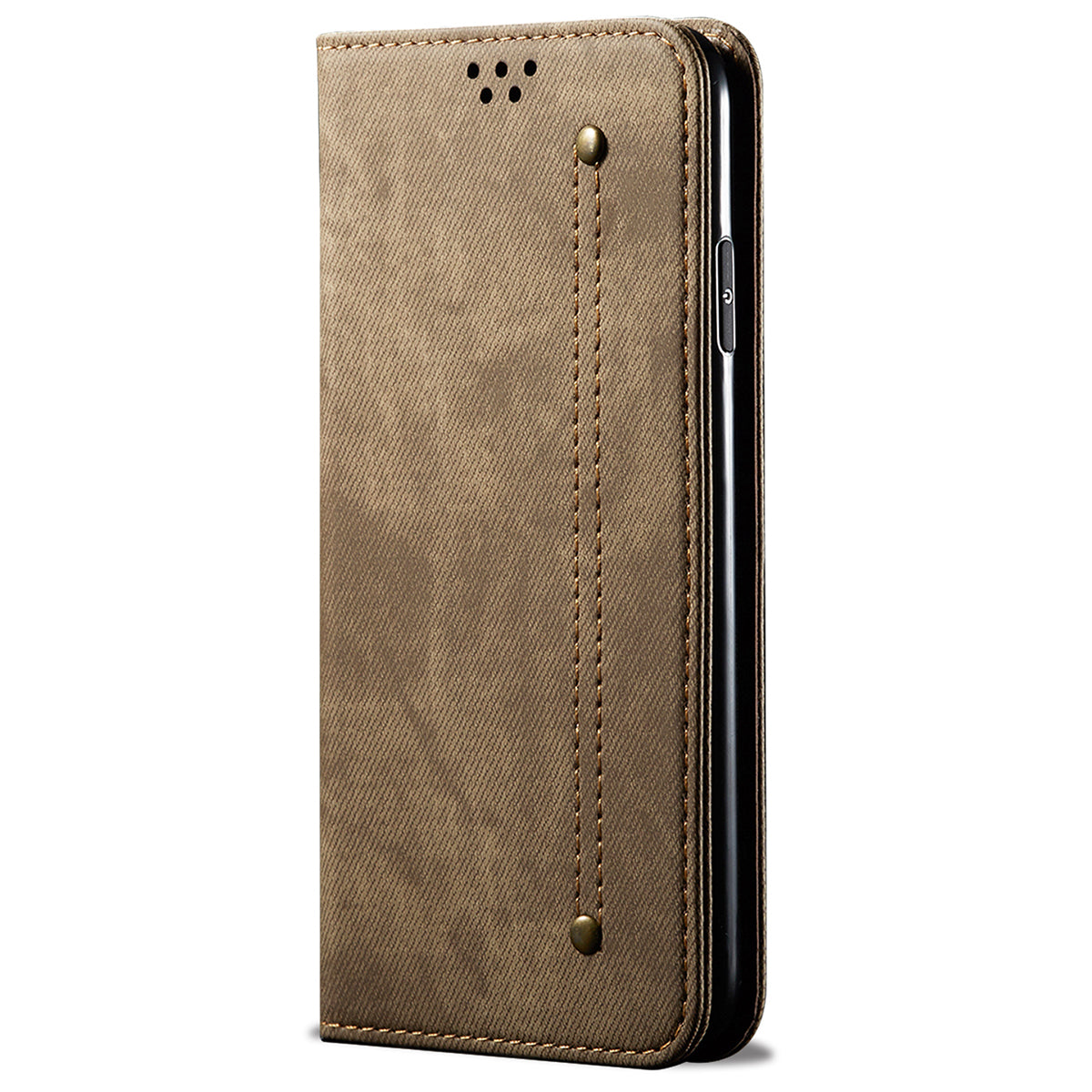 For Realme 12 Pro 5G / 12 Pro+ 5G Case Leather Jeans Cloth Texture Cell Phone Cover
