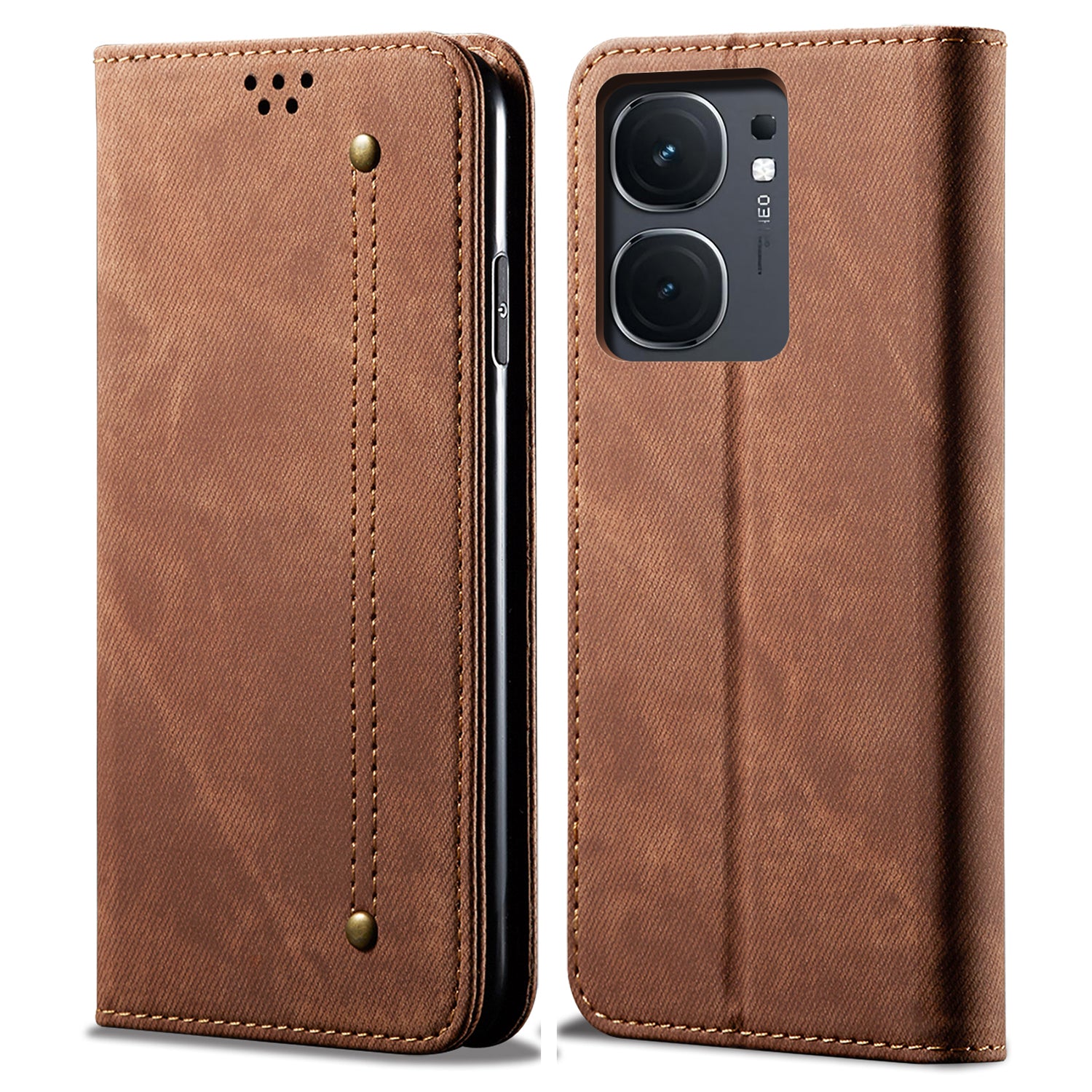 For vivo iQOO Neo9 5G / Neo9 Pro 5G Case Bump Proof Leather+TPU Stand View Phone Cover