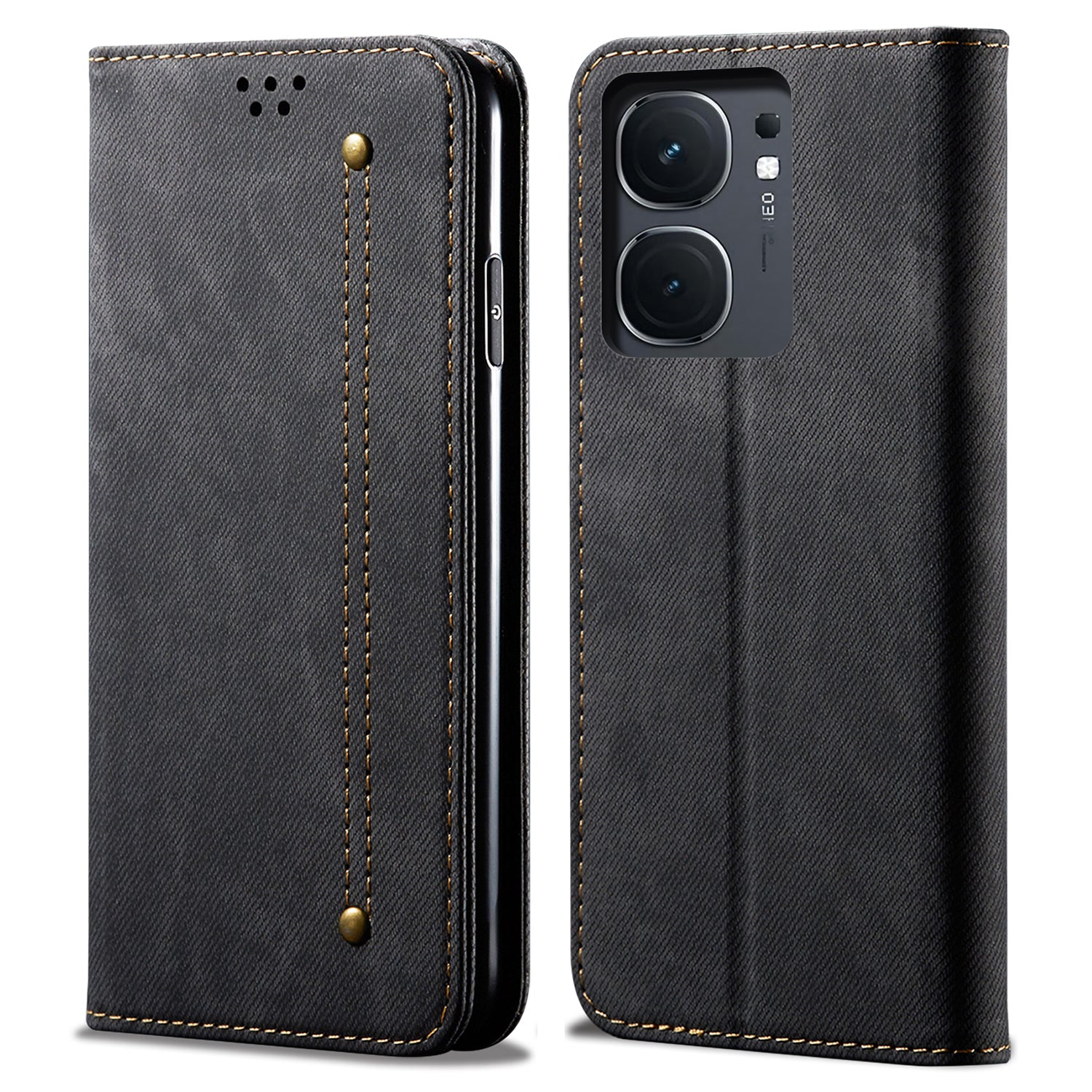 For vivo iQOO Neo9 5G / Neo9 Pro 5G Case Bump Proof Leather+TPU Stand View Phone Cover