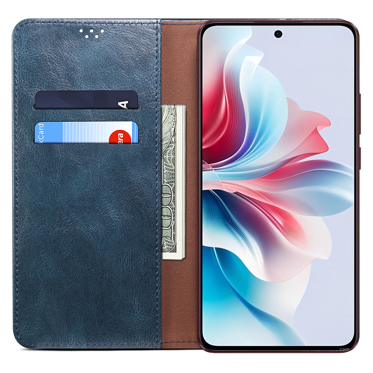 For Oppo Reno11 F 5G / F25 Pro 5G Case Waxy Crazy Horse Texture Card Holder Phone Cover