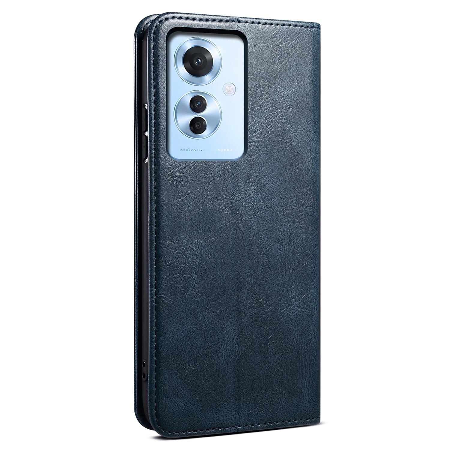 For Oppo Reno11 F 5G / F25 Pro 5G Case Waxy Crazy Horse Texture Card Holder Phone Cover