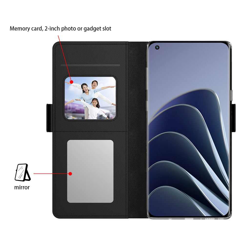 For OnePlus Nord N30 SE 5G Cover Phone Shell with Mirror PU+TPU Leather Card Holder