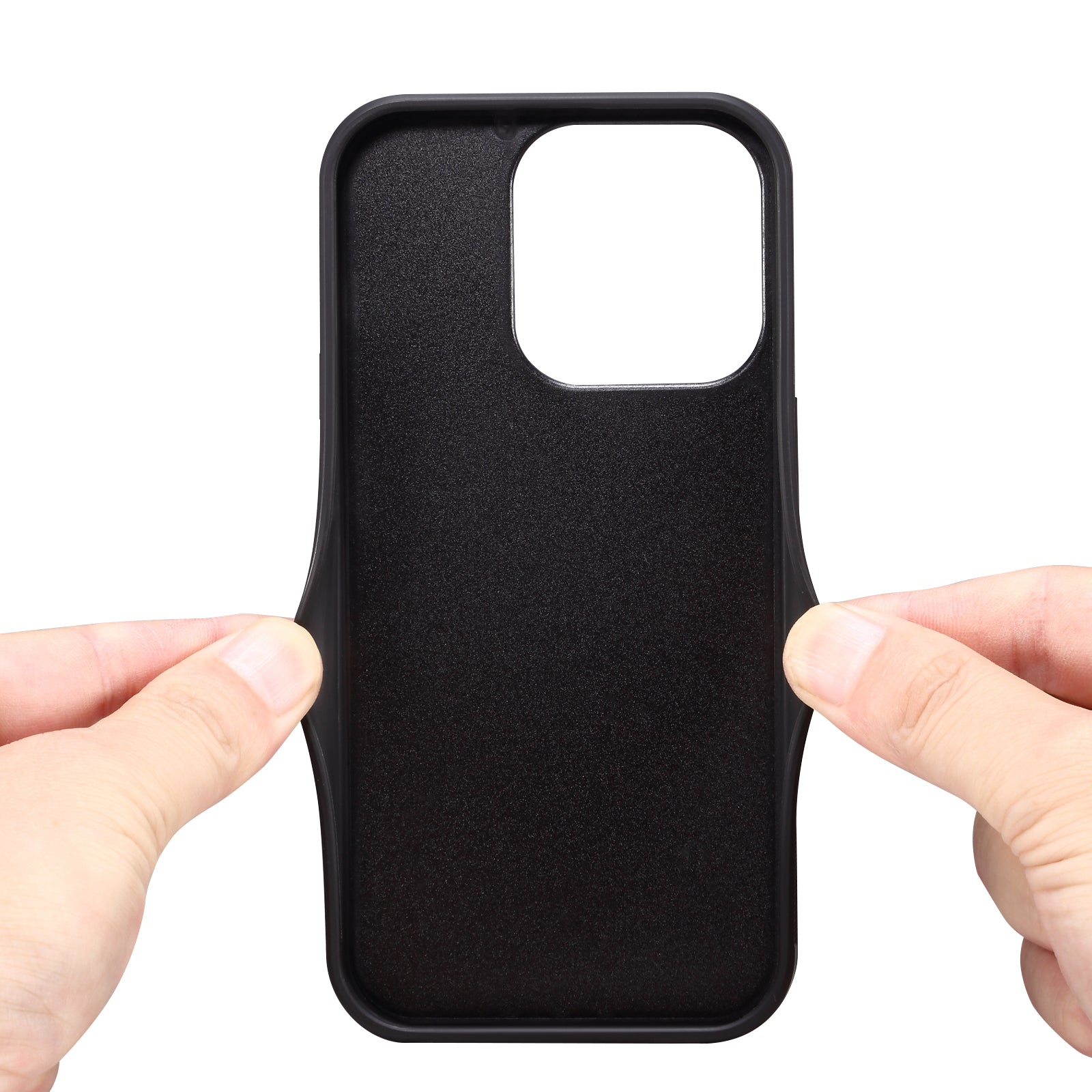 For iPhone 14 Pro Max Case Crocodile Textured Leather Covered Hybrid Slim Phone Case