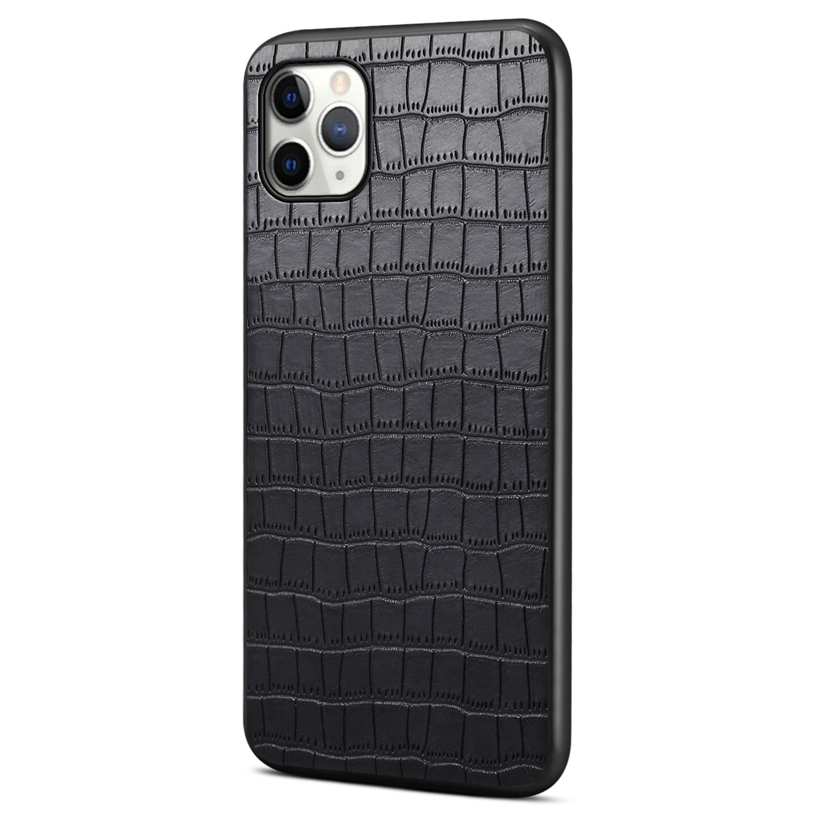 For iPhone 11 Pro Max Case Crocodile Textured Anti-dust PU Leather+PC+TPU Phone Protector