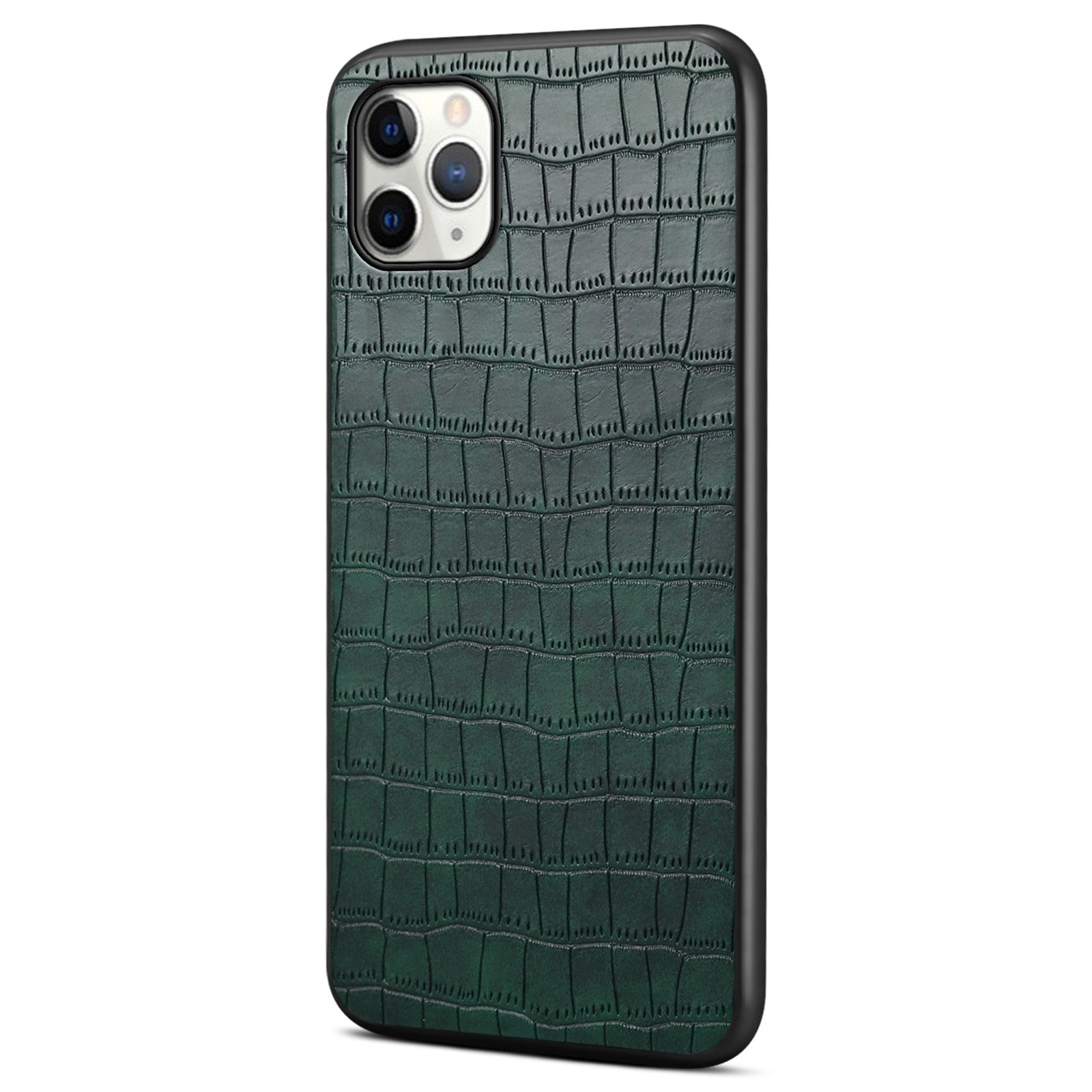 For iPhone 11 Pro Max Case Crocodile Textured Anti-dust PU Leather+PC+TPU Phone Protector