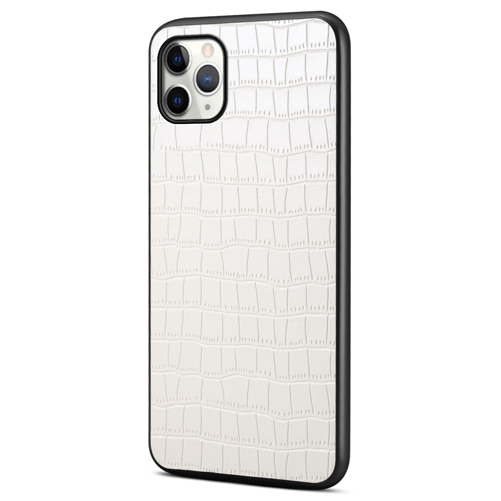 For iPhone 11 Pro Max Case Crocodile Textured Anti-dust PU Leather+PC+TPU Phone Protector