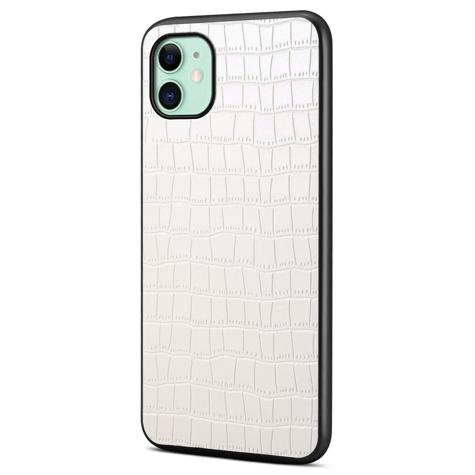 For iPhone 11 Shockproof Case PU+PC+TPU Phone Cover with Crocodile Texture
