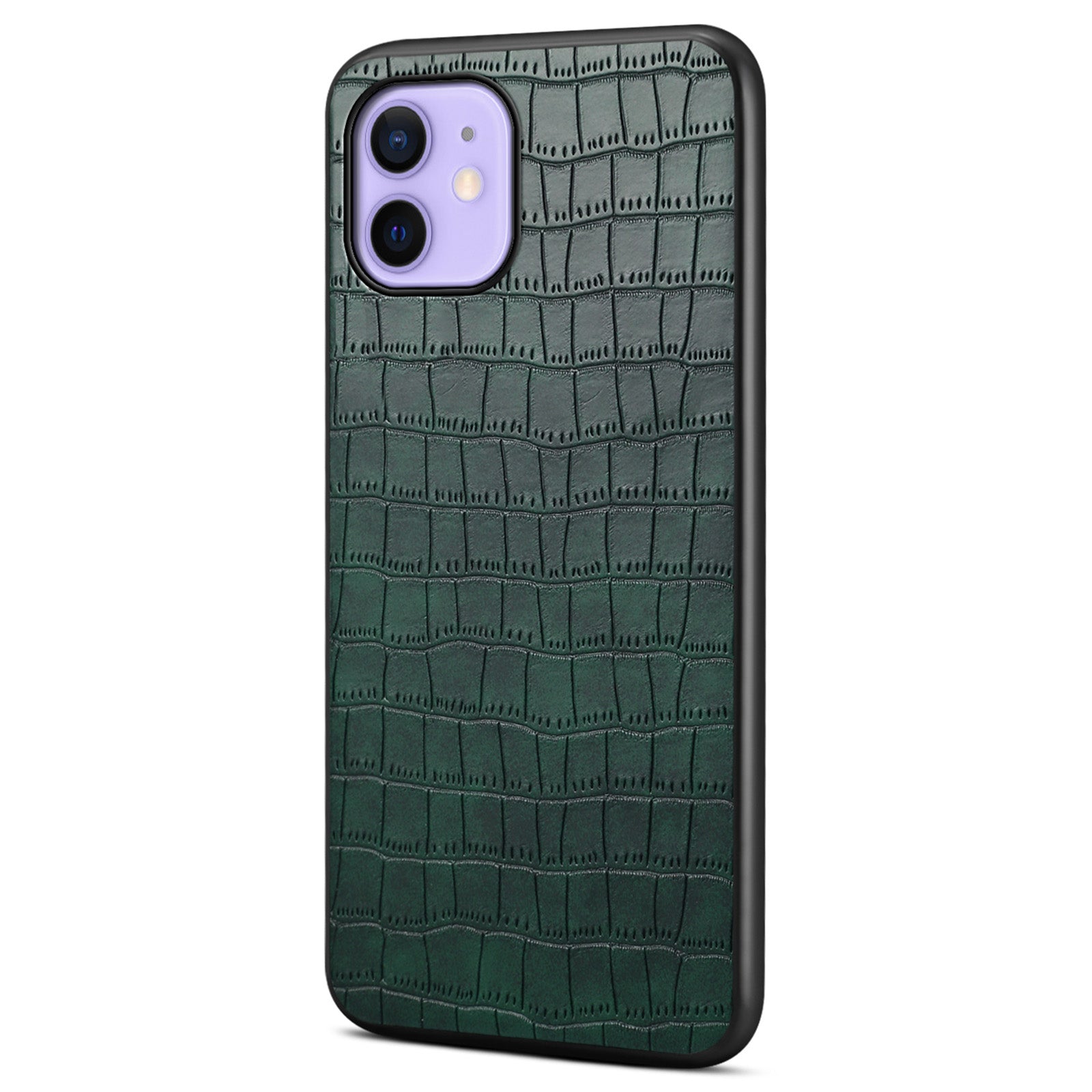 For iPhone 12 Pro 6.1 inch / 12 6.1 inch Crocodile Textured Case PU+PC+TPU Phone Guard Cover