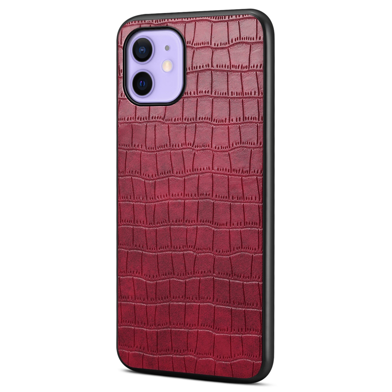 For iPhone 12 Pro 6.1 inch / 12 6.1 inch Crocodile Textured Case PU+PC+TPU Phone Guard Cover