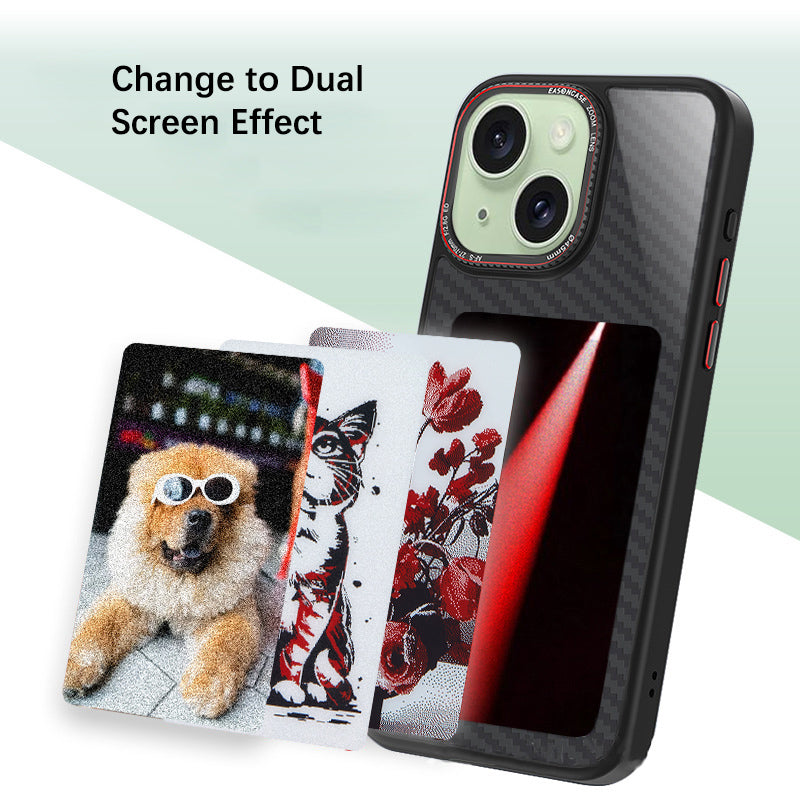 For iPhone 15 NFC DIY Pattern Phone Case 3-Color E Ink Case Display Customization