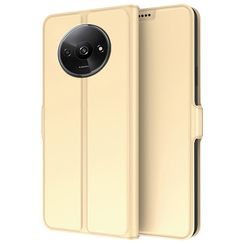 For Xiaomi Redmi A3 / Poco C61 4G Leather Case Card Holder Folding Stand Phone Cover