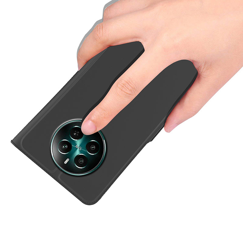 For Realme 12+ 5G Case Card Holder Folding Stand PU Leather Phone Cover