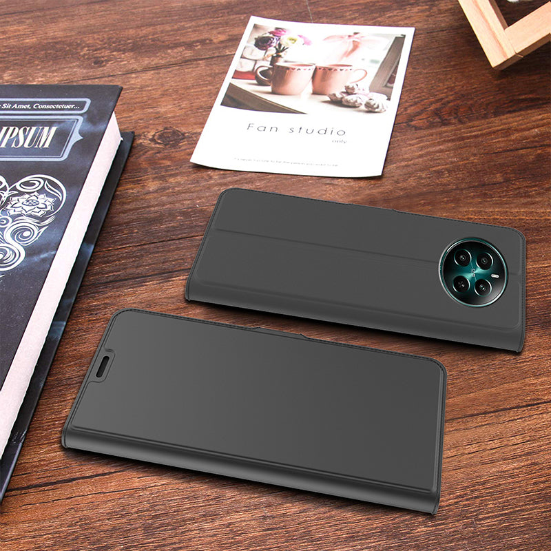 For Realme 12+ 5G Case Card Holder Folding Stand PU Leather Phone Cover