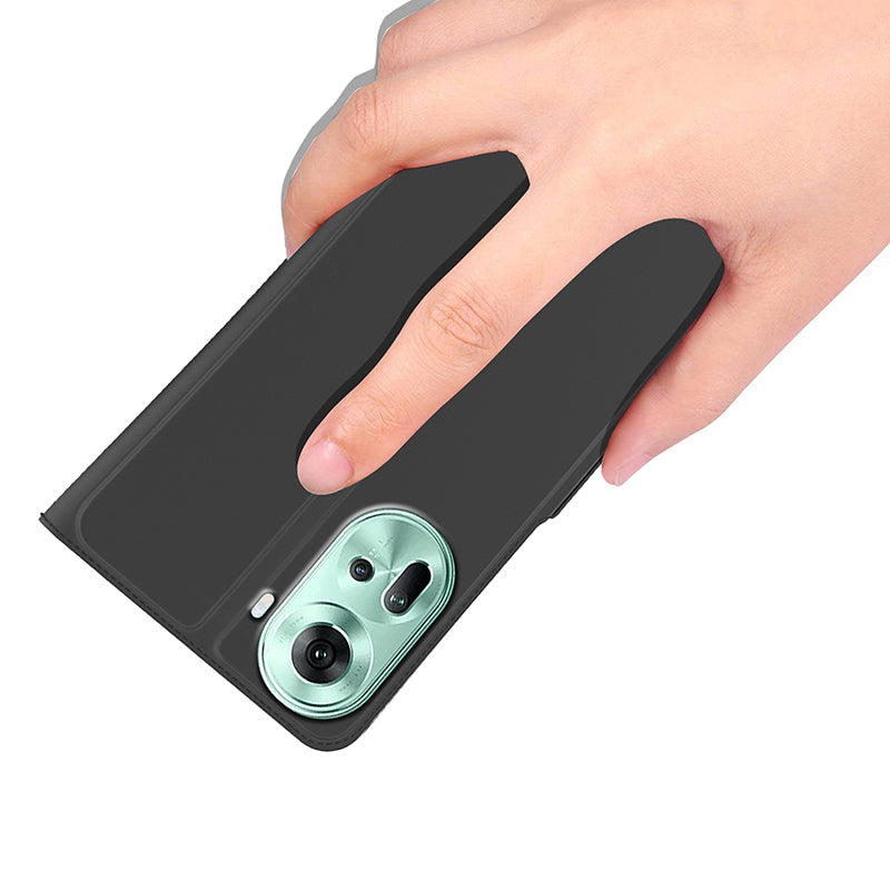 For Oppo Reno11 5G (Global) Case Card Holder Folio Flip PU Leather Phone Cover