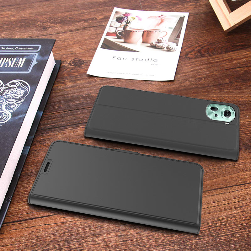 For Oppo Reno11 5G (Global) Case Card Holder Folio Flip PU Leather Phone Cover