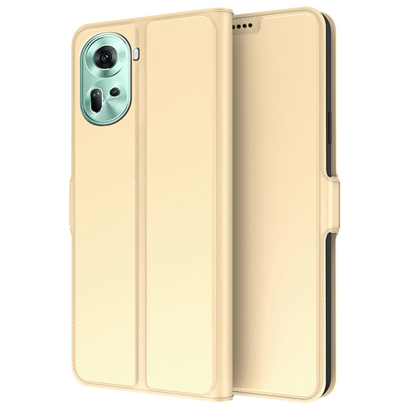 For Oppo Reno11 5G (Global) Case Card Holder Folio Flip PU Leather Phone Cover