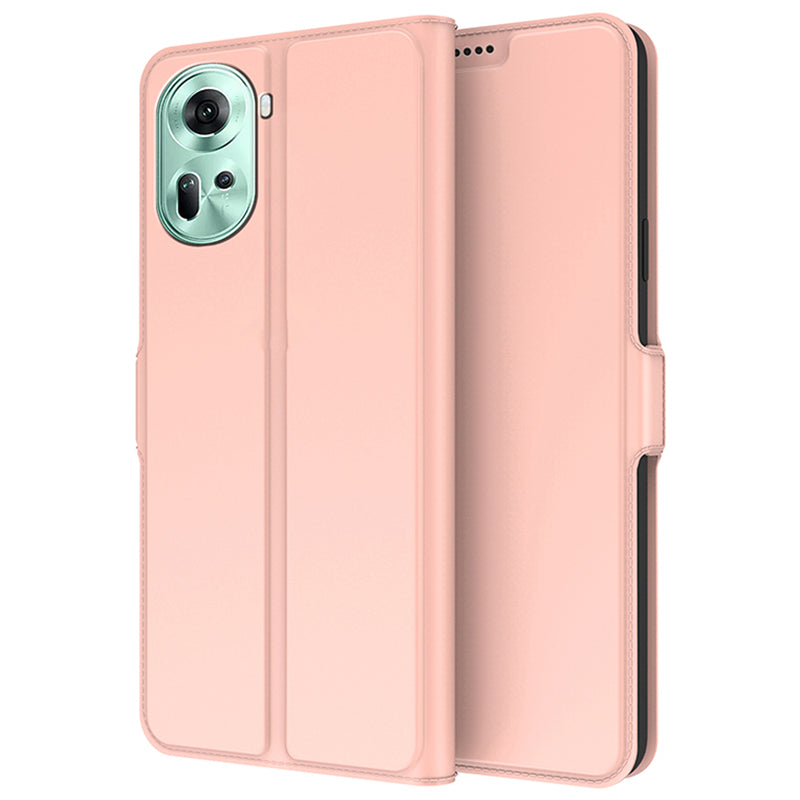 For Oppo Reno11 5G (Global) Case Card Holder Folio Flip PU Leather Phone Cover