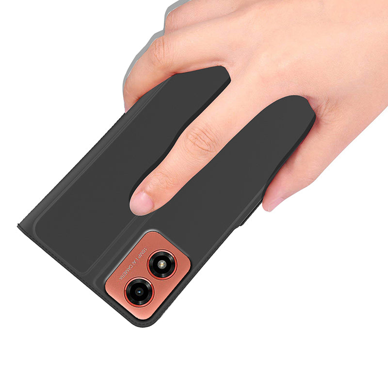For Motorola Moto G04 4G Cell Phone Cases Shock Absorbing Card Holder PU Leather Cover