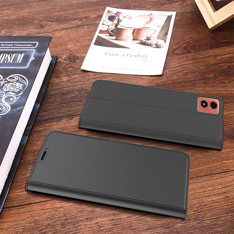 For Motorola Moto G04 4G Cell Phone Cases Shock Absorbing Card Holder PU Leather Cover