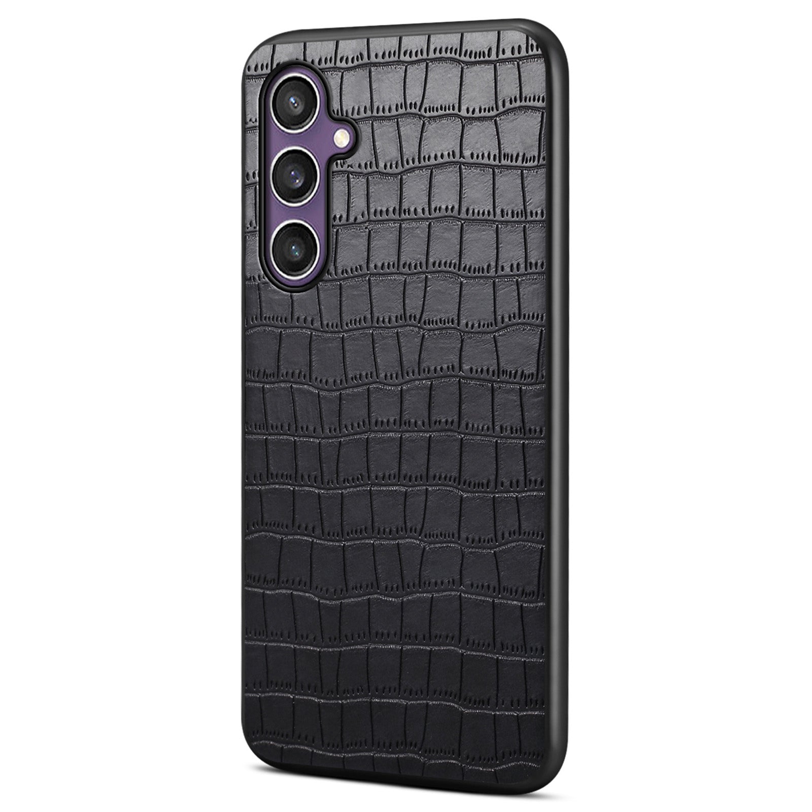 For Samsung Galaxy S23 FE Cases Crocodile Textured Leather+PC+TPU Slim Phone Cover