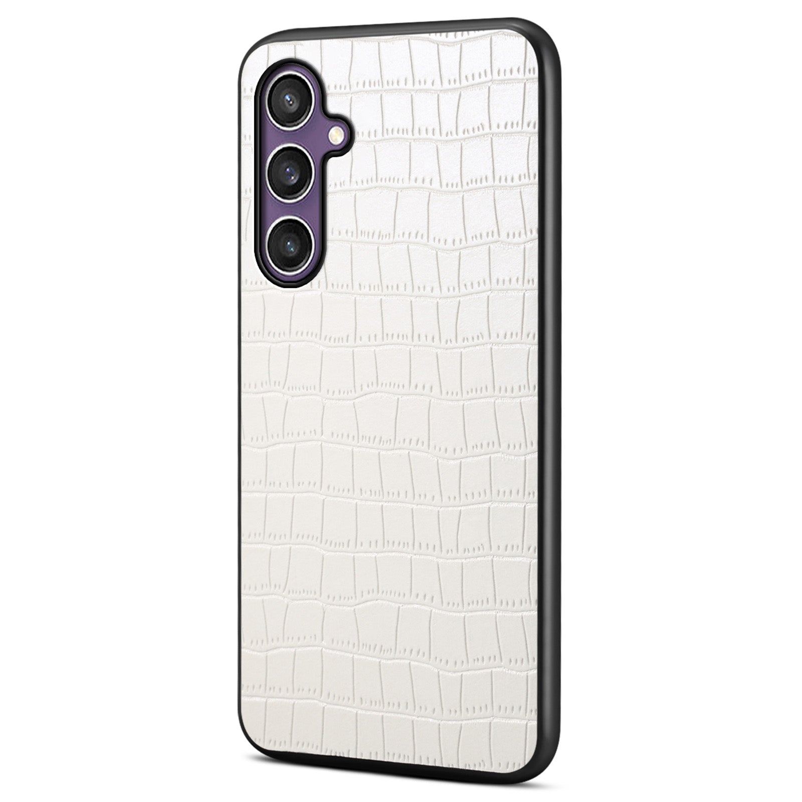 For Samsung Galaxy S23 FE Cases Crocodile Textured Leather+PC+TPU Slim Phone Cover