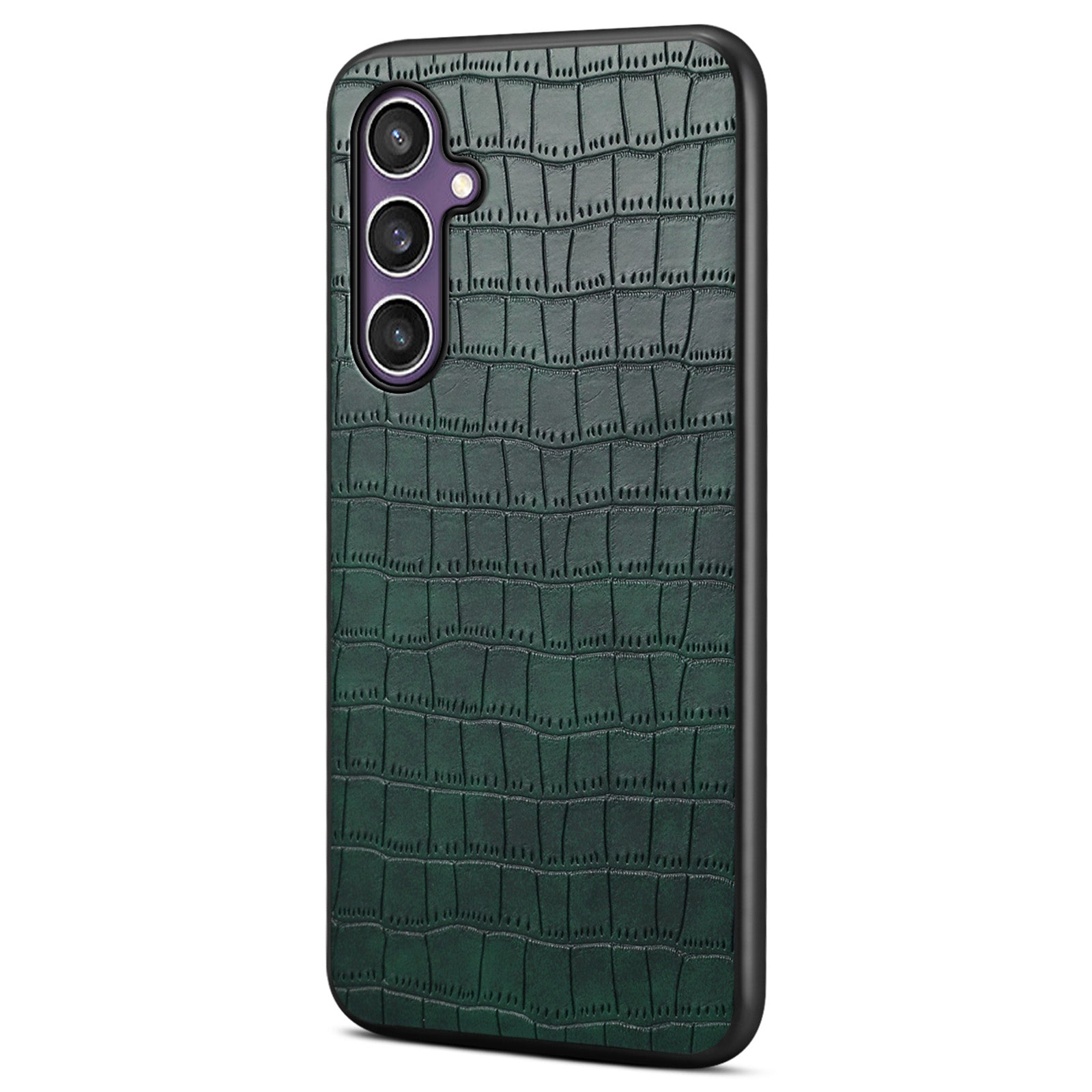 For Samsung Galaxy S23 FE Cases Crocodile Textured Leather+PC+TPU Slim Phone Cover