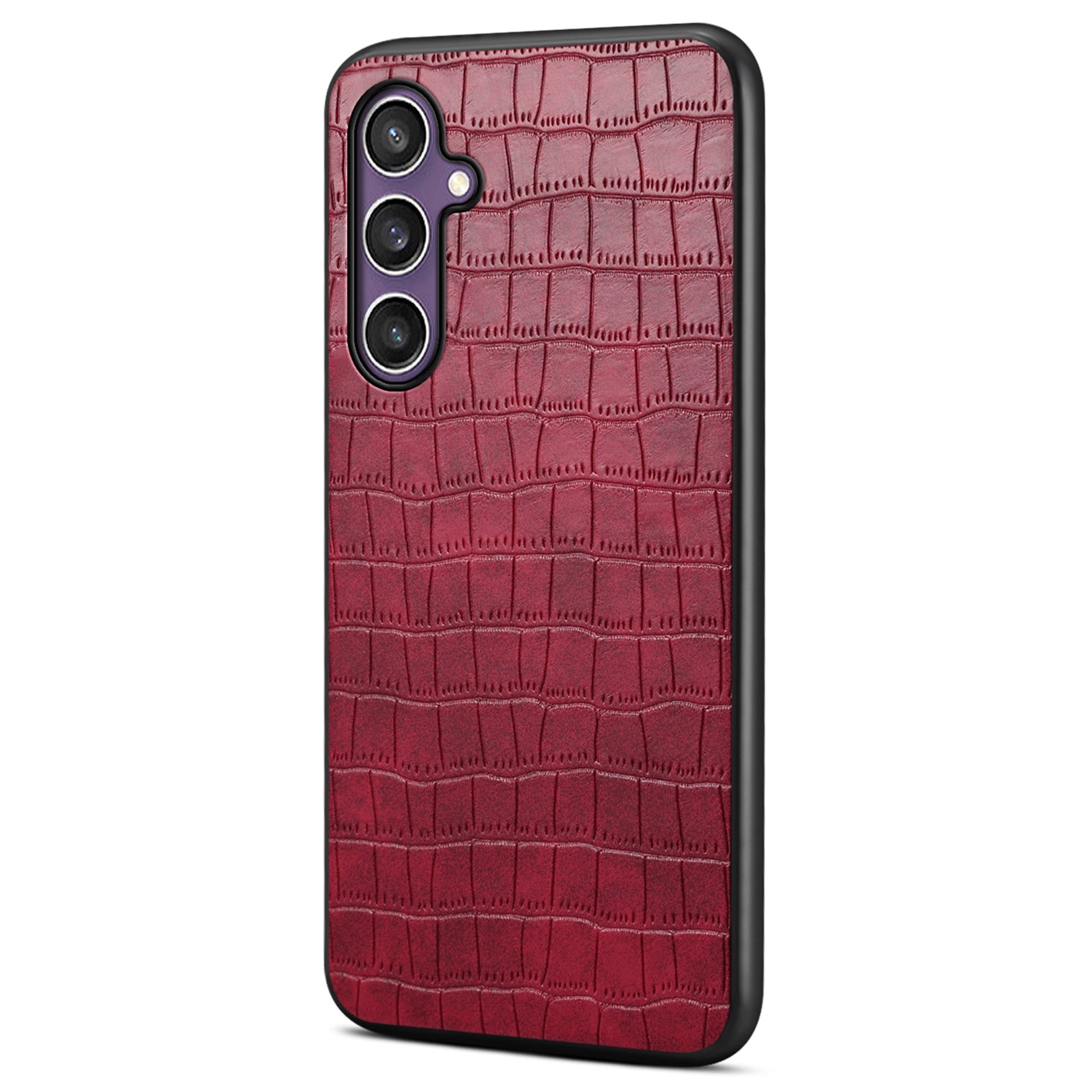 For Samsung Galaxy S23 FE Cases Crocodile Textured Leather+PC+TPU Slim Phone Cover