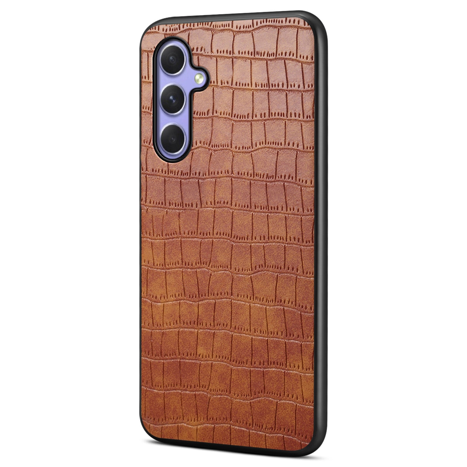 For Samsung Galaxy A55 5G Protective Cases Crocodile Textured Hybrid Phone Case