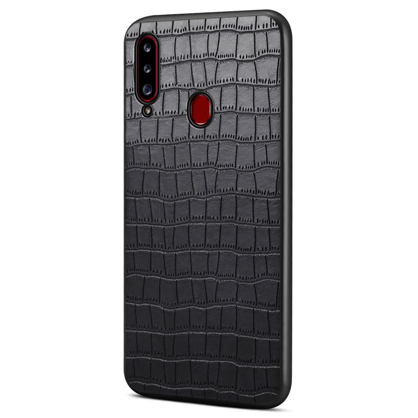 For Samsung Galaxy A20s Cases Crocodile Textured Leather Covered Protective Phone Shell