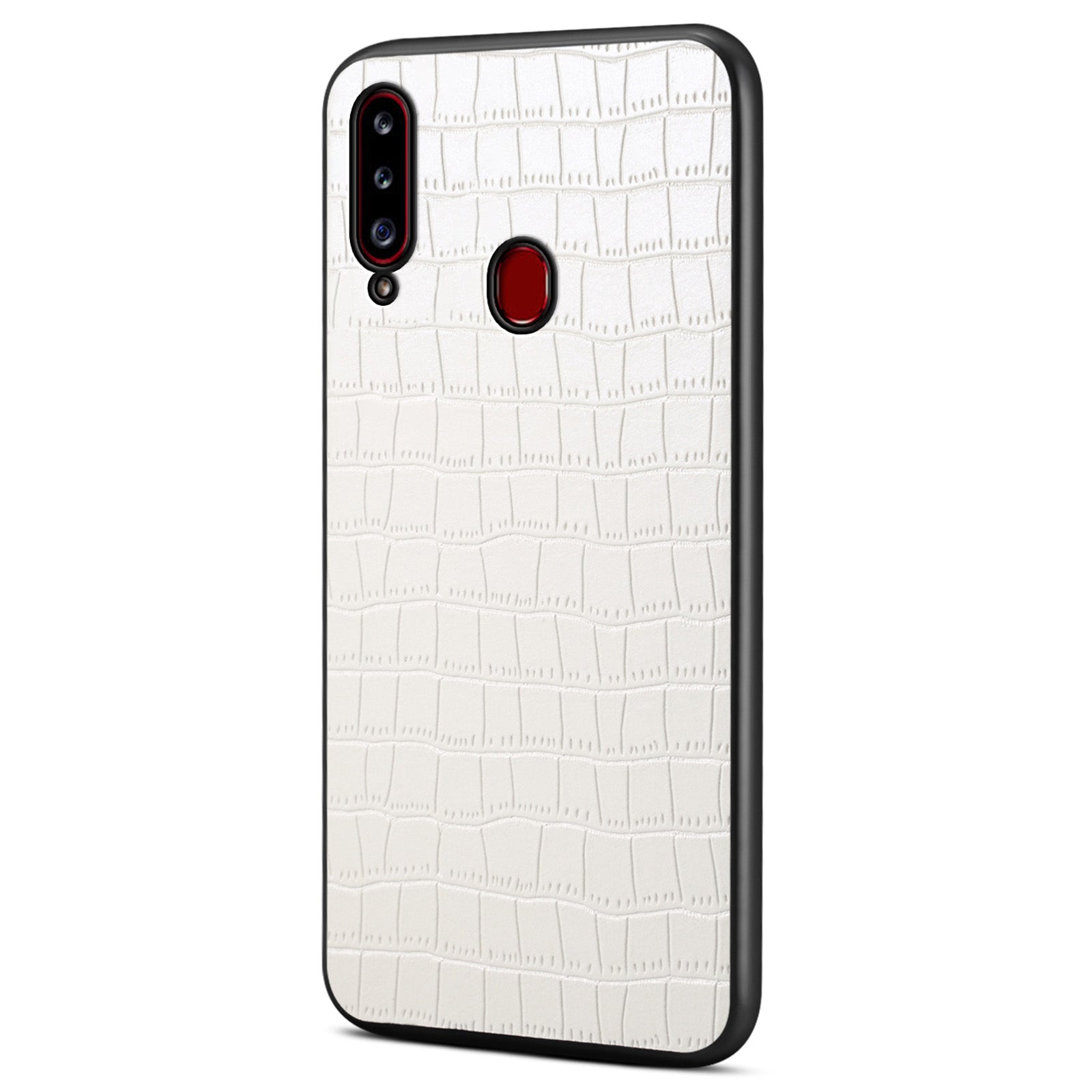 For Samsung Galaxy A20s Cases Crocodile Textured Leather Covered Protective Phone Shell