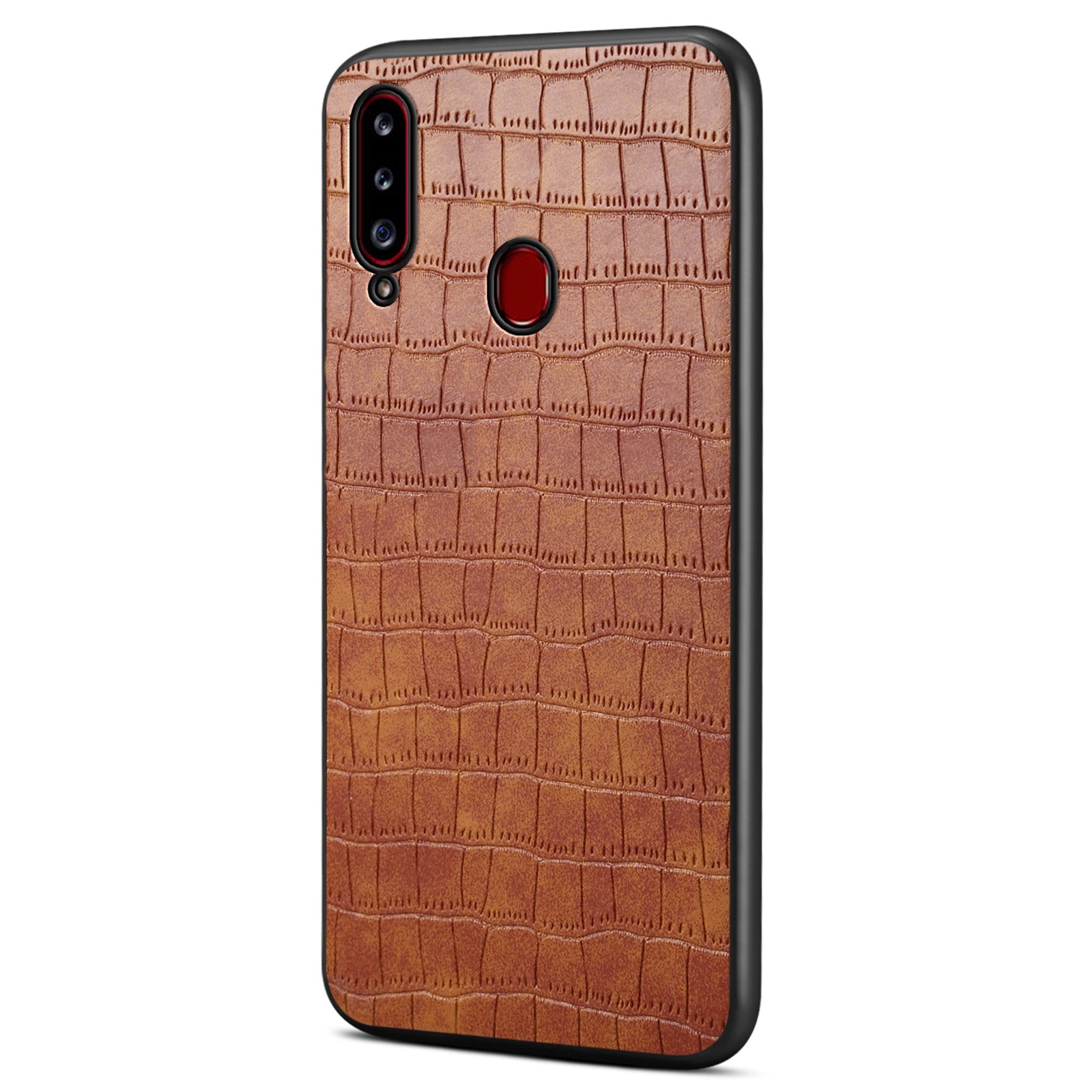 For Samsung Galaxy A20s Cases Crocodile Textured Leather Covered Protective Phone Shell