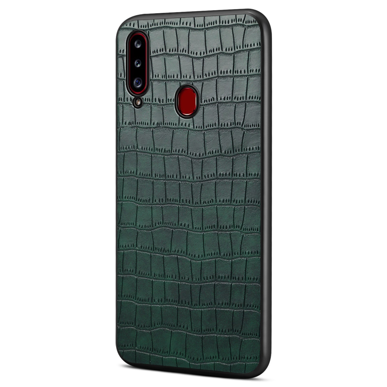 For Samsung Galaxy A20s Cases Crocodile Textured Leather Covered Protective Phone Shell