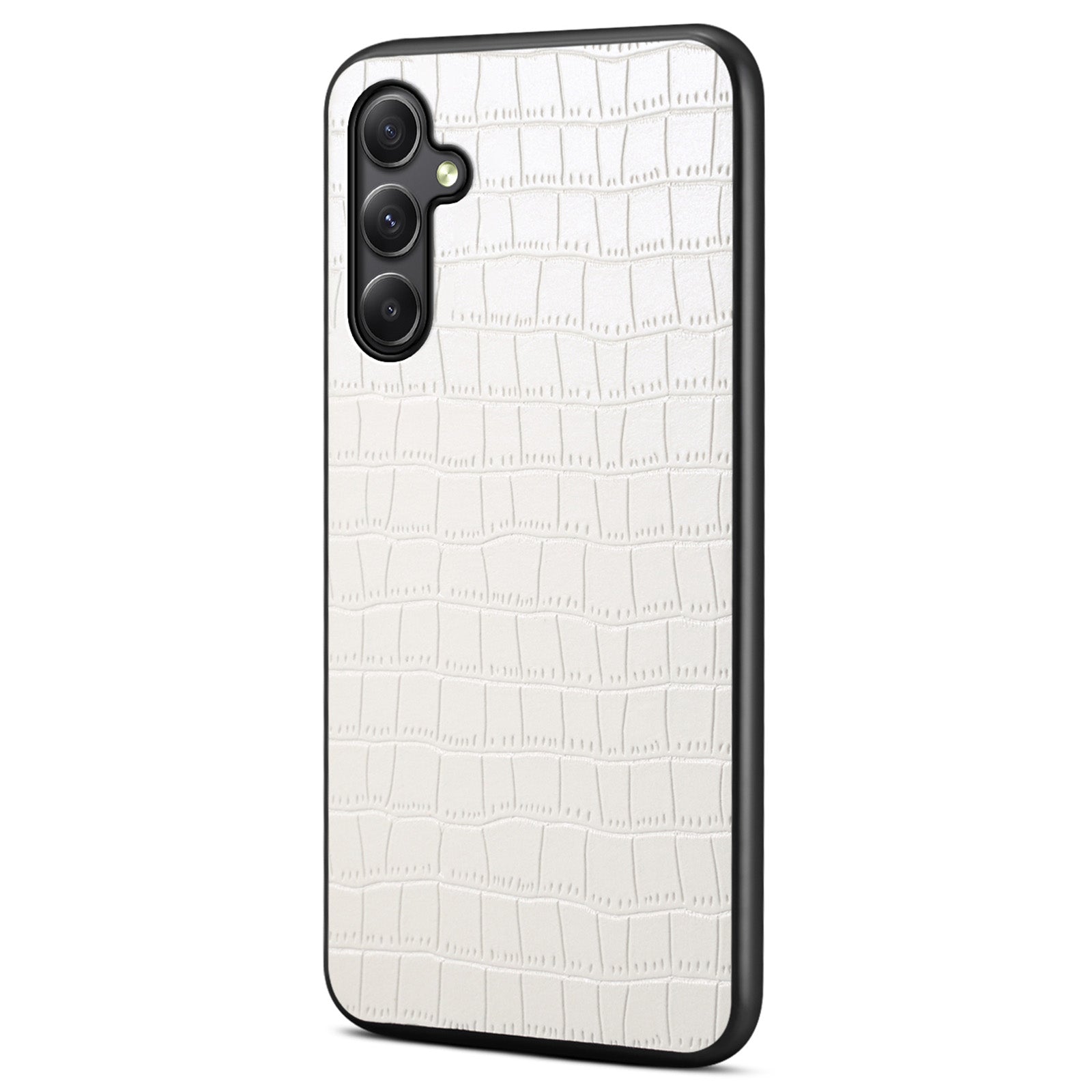 For Samsung Galaxy A24 4G (162.1 x 77.6 x 8.3mm) Case Crocodile Textured Leather+TPU+PC Phone Case