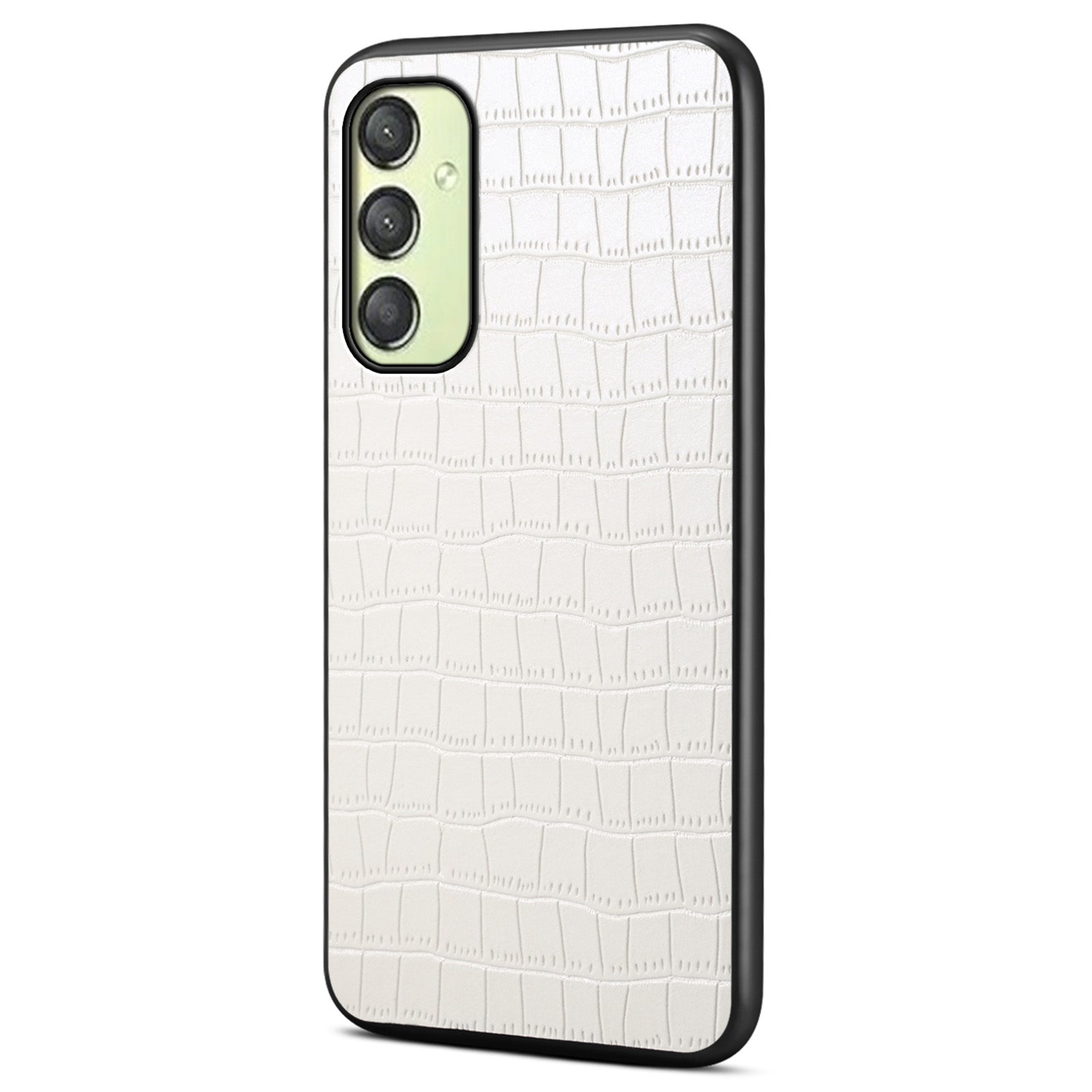 For Samsung Galaxy A25 5G (Global) (161.0 x 76.5 x 8.3mm) Slim Case Crocodile Textured Leather Hybrid Phone Cover