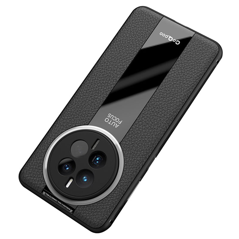 Q.COO For Huawei Mate 50 4G / Mate 50E 4G Case Textured PU Leather+TPU+Acrylic Anti-fall Phone Cover