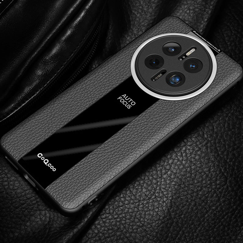 Q.COO For Huawei Mate 50 4G / Mate 50E 4G Case Textured PU Leather+TPU+Acrylic Anti-fall Phone Cover