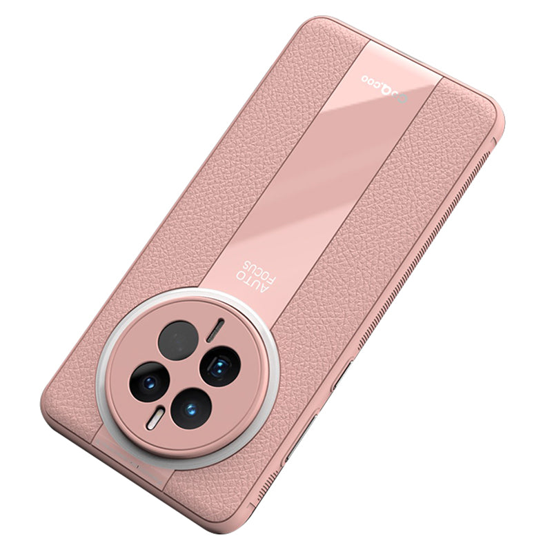 Q.COO For Huawei Mate 50 4G / Mate 50E 4G Case Textured PU Leather+TPU+Acrylic Anti-fall Phone Cover