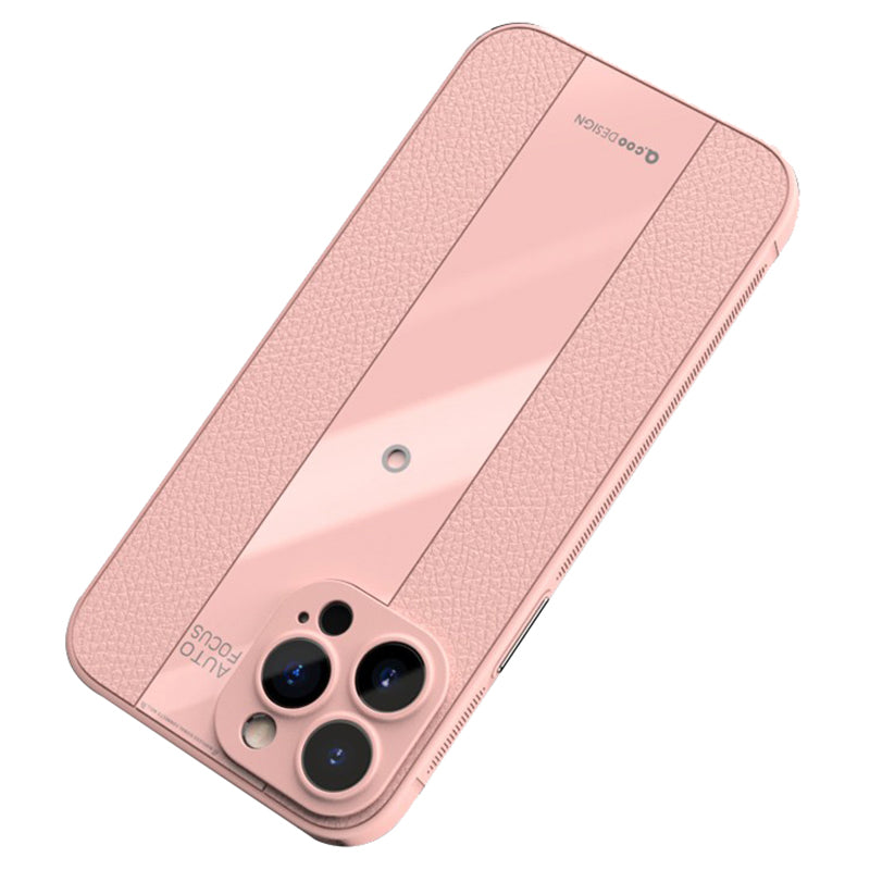 Q.COO For iPhone 13 Pro Max 6.7 inch Case PU Leather+TPU+Acrylic Drop-proof Smartphone Cover