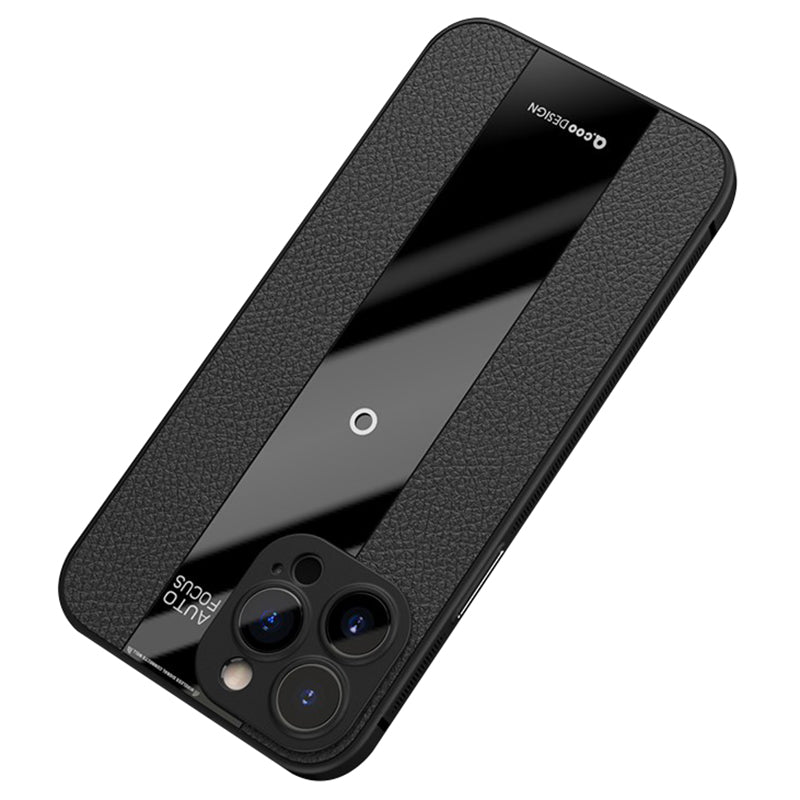 Q.COO For iPhone 14 Pro Max Mobile Phone Cover TPU+Acrylic+Leather Anti-scratch Case