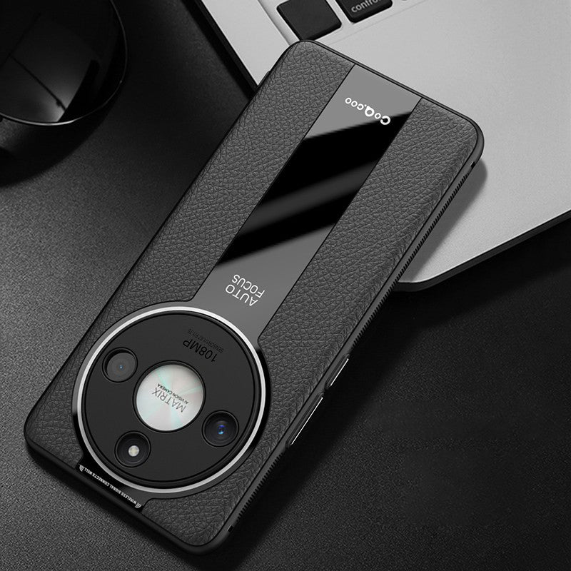 Q.COO For Honor X50 5G Phone Cover PU Leather+TPU+Acrylic Slim-Fit Back Case