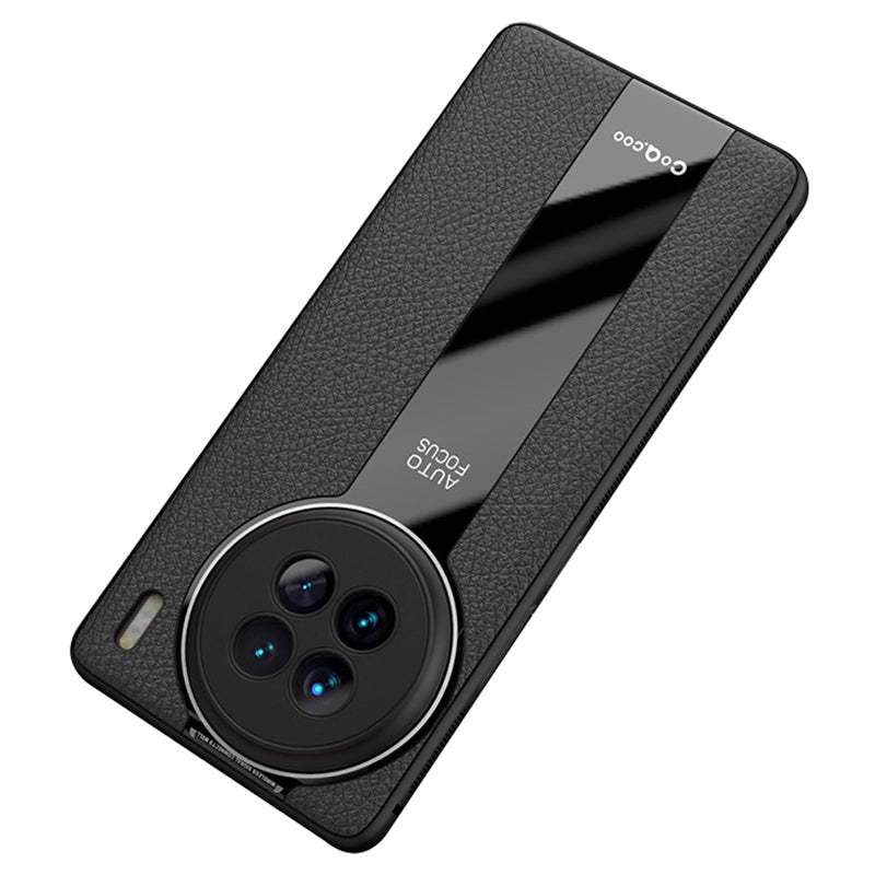 Q.COO For vivo X90 5G Cell Phone Case Drop-proof PU Leather+TPU+Acrylic Shell