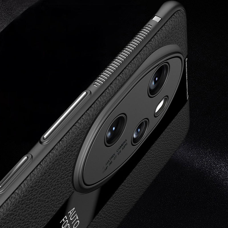 Q.COO For Honor 100 Pro 5G Cell Phone Case Leather+TPU+Acrylic Anti-fall Protective Back Shell