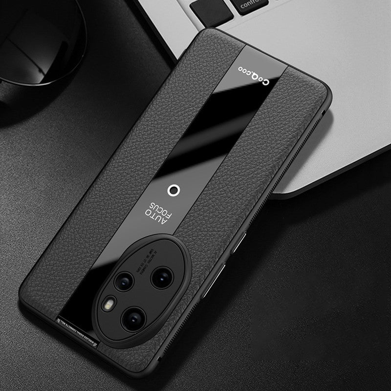 Q.COO For Honor 100 Pro 5G Cell Phone Case Leather+TPU+Acrylic Anti-fall Protective Back Shell