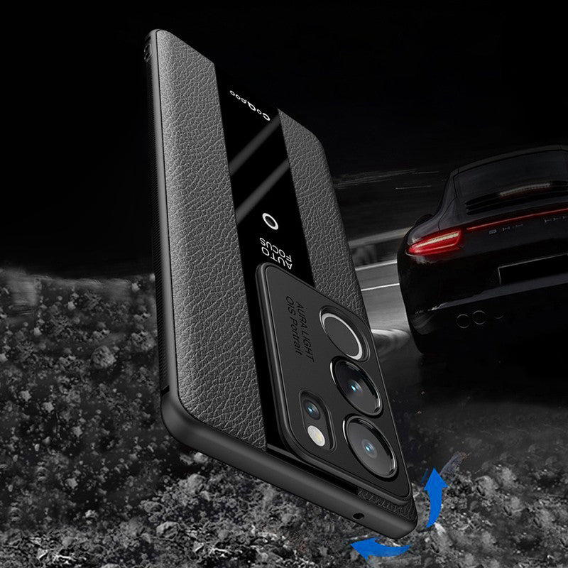 Q.COO For vivo S17 5G / S17 Pro 5G Cell Phone Cases Slim-Fit Leather Coated TPU+Acrylic Cover